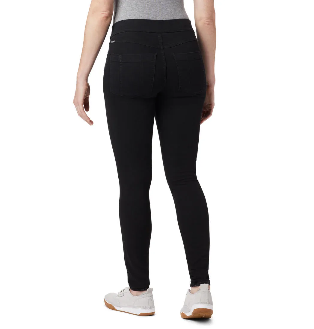 Flex Pants Capri Smooth Zip Closure Columbia Women Black Pinnacle Peak Twill Legging