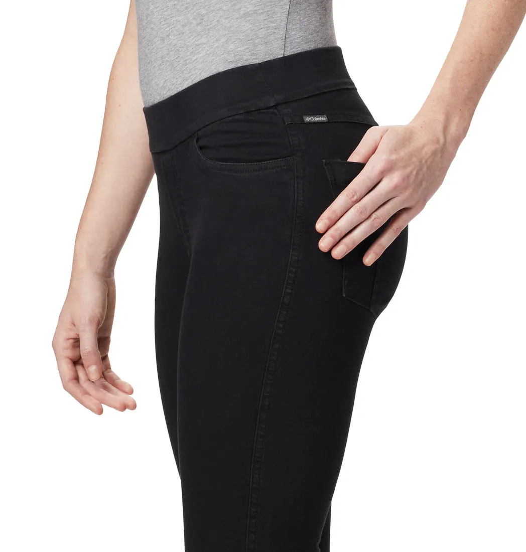 Lightweight Weave Workout Pants Columbia Women Black Pinnacle Peak Twill Legging