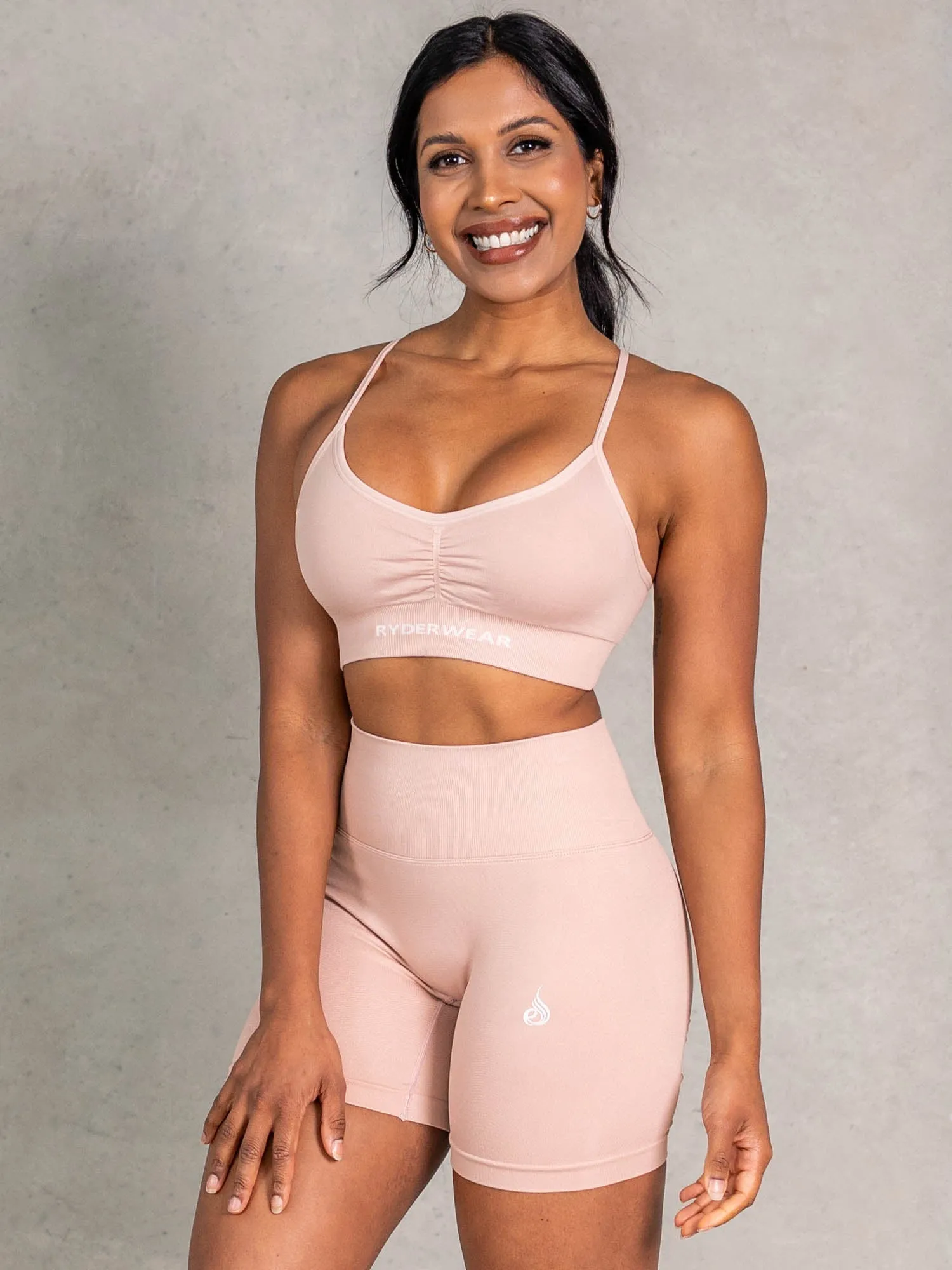 Quick Dry Technology NRG Seamless Sports Bra - Biscotti