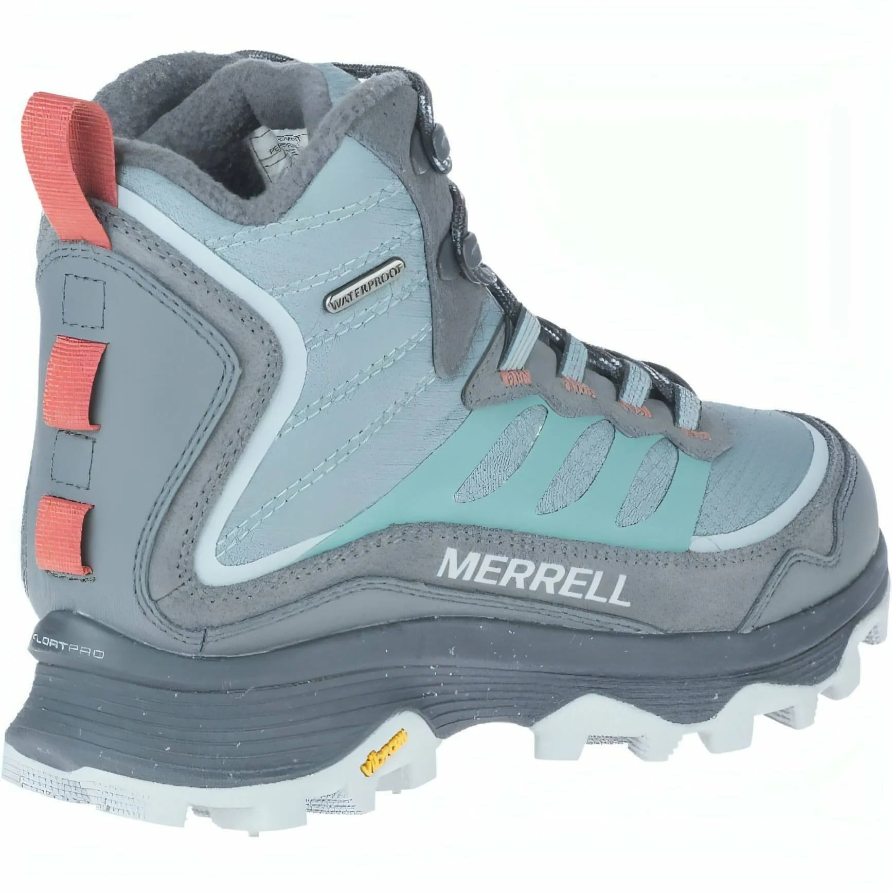 Merrell Moab Speed Thermo Mid Waterproof Womens Walking Boots - Grey water proof Virtual Step