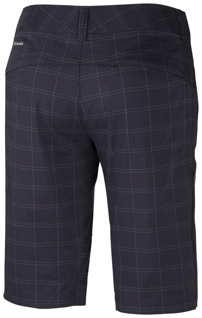 Columbia Women Blue Saturday Trail II Plaid Short (Sun Protection) Casual Fit Design