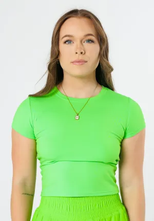 Reluna? Short Sleeve Mid Jolt Circular Knit Design Comfy Choice