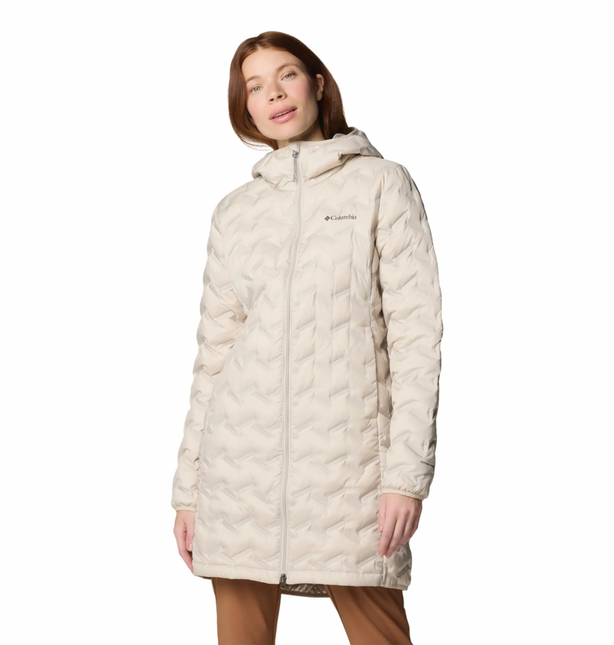 Columbia Women Beige HEAT SEAL Delta Ridge II Down Jacket Pink