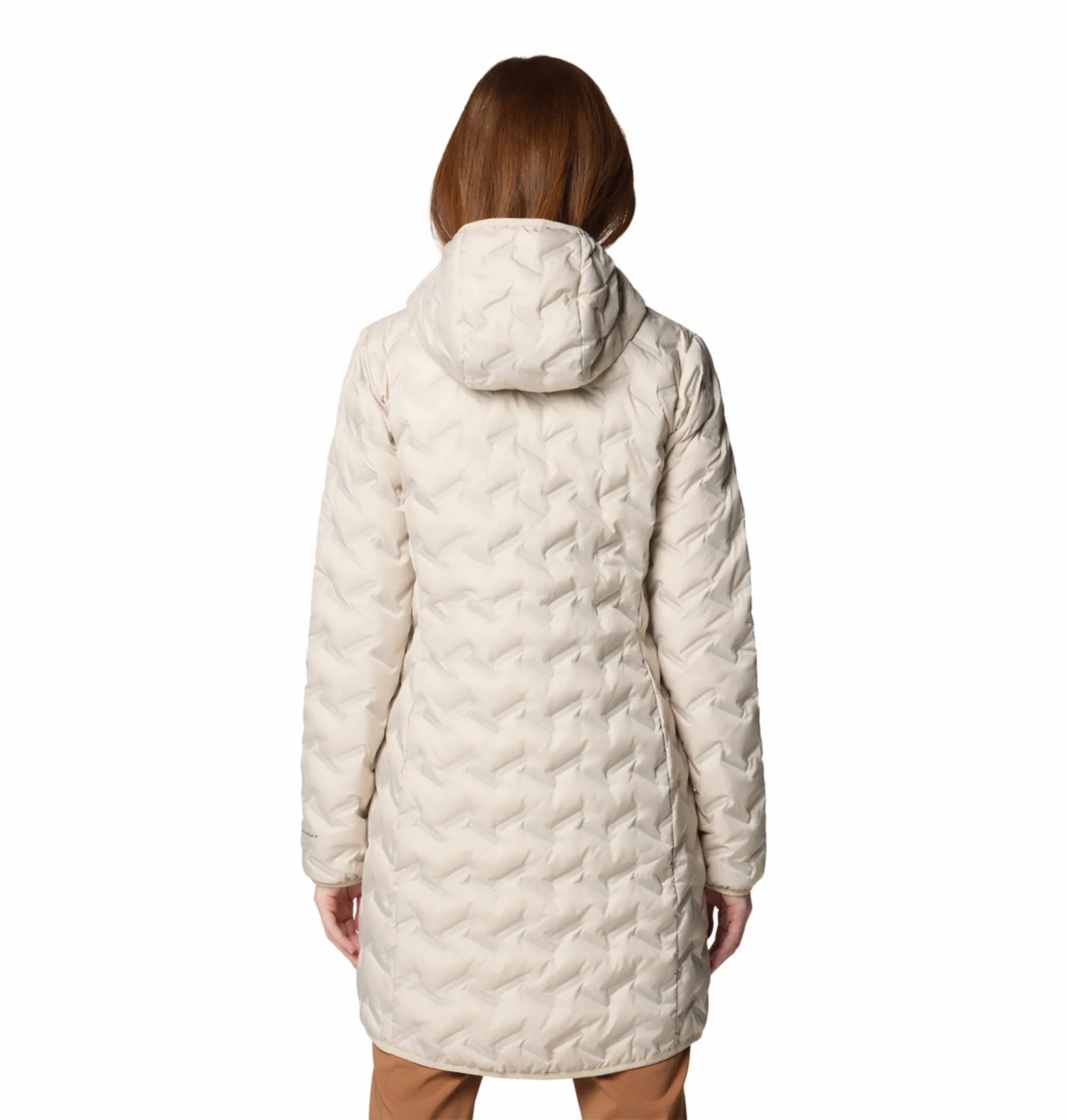 Columbia Women Beige HEAT SEAL Delta Ridge II Down Jacket Connect restaurant