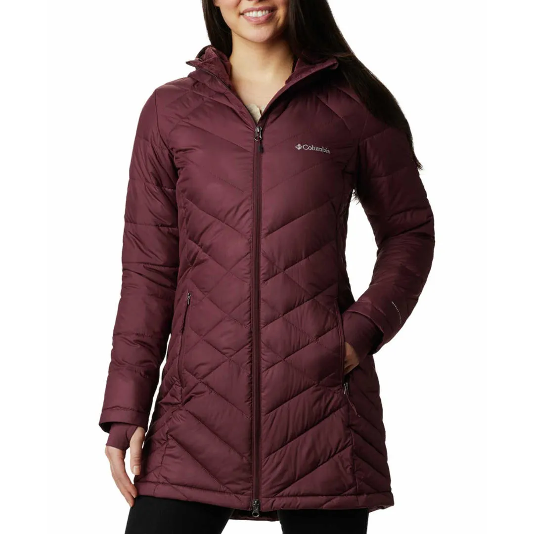 Thermal wear Columbia Women Maroon Heavenly Long Hooded Jacket