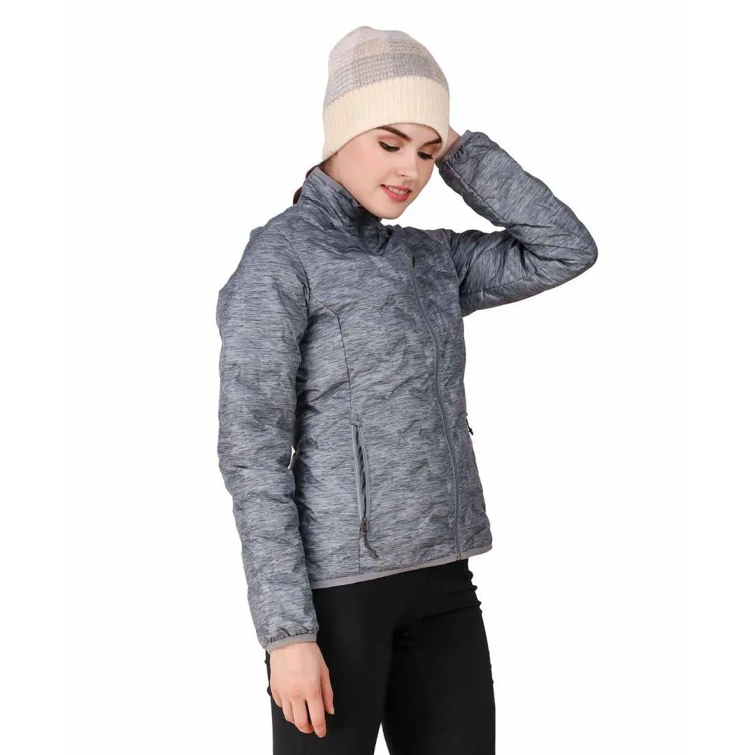 Columbia Women Grey Delta Ridge Down Jacket Fitted Look