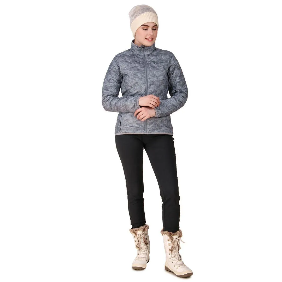 Columbia Women Grey Delta Ridge Down Jacket Soft Shell Material Sign