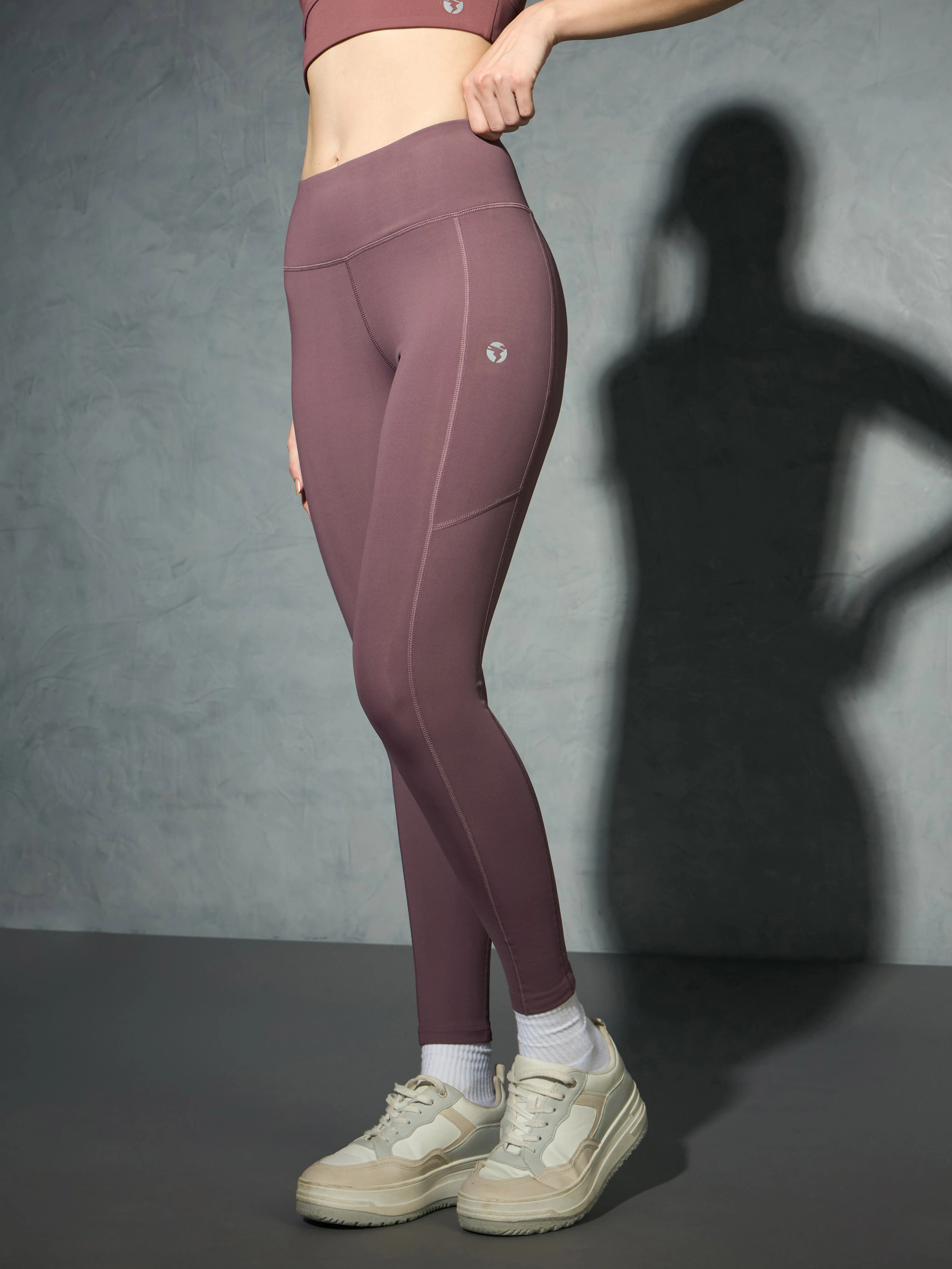 Urban Commuter Home Lounge Active Lifestyle Eco Friendly Women Solid Slim Fit Tights with ELASTO LITE