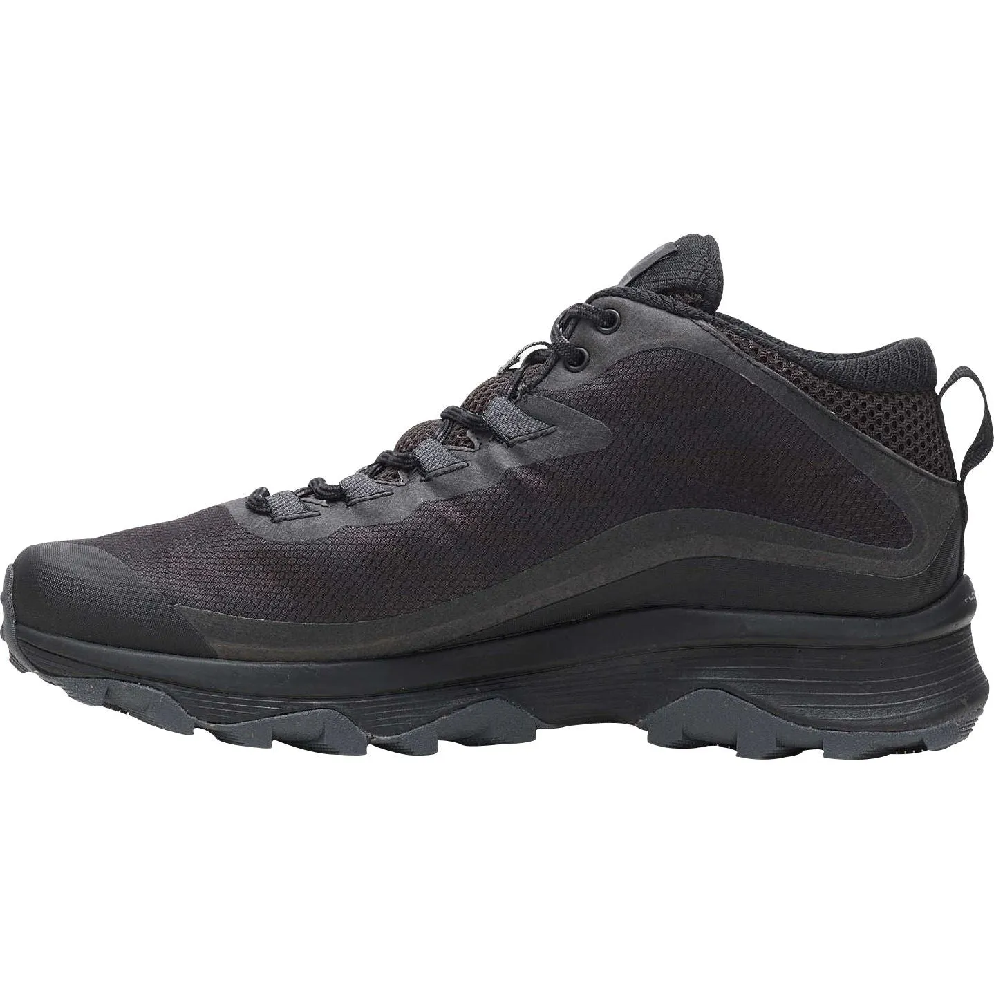 Anti Slip Merrell Moab Speed Mid GORE-TEX Womens Walking Boots - Black