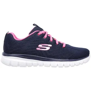 Adjustable Hook and Loop Closure Skechers Graceful Womens Training Shoes - Navy