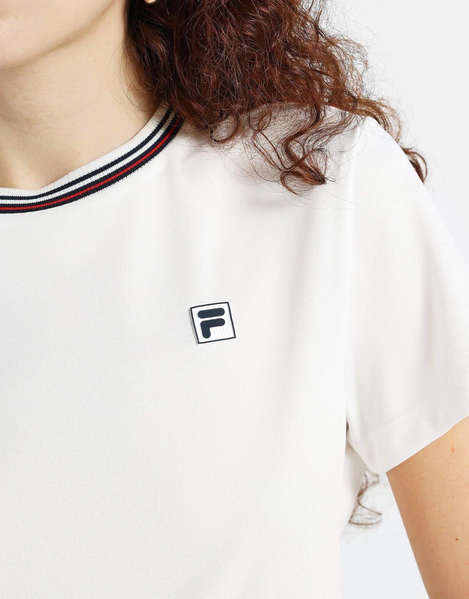 Tennis Pique T-Shirt Women's Flexible Neckline Taped Neckline