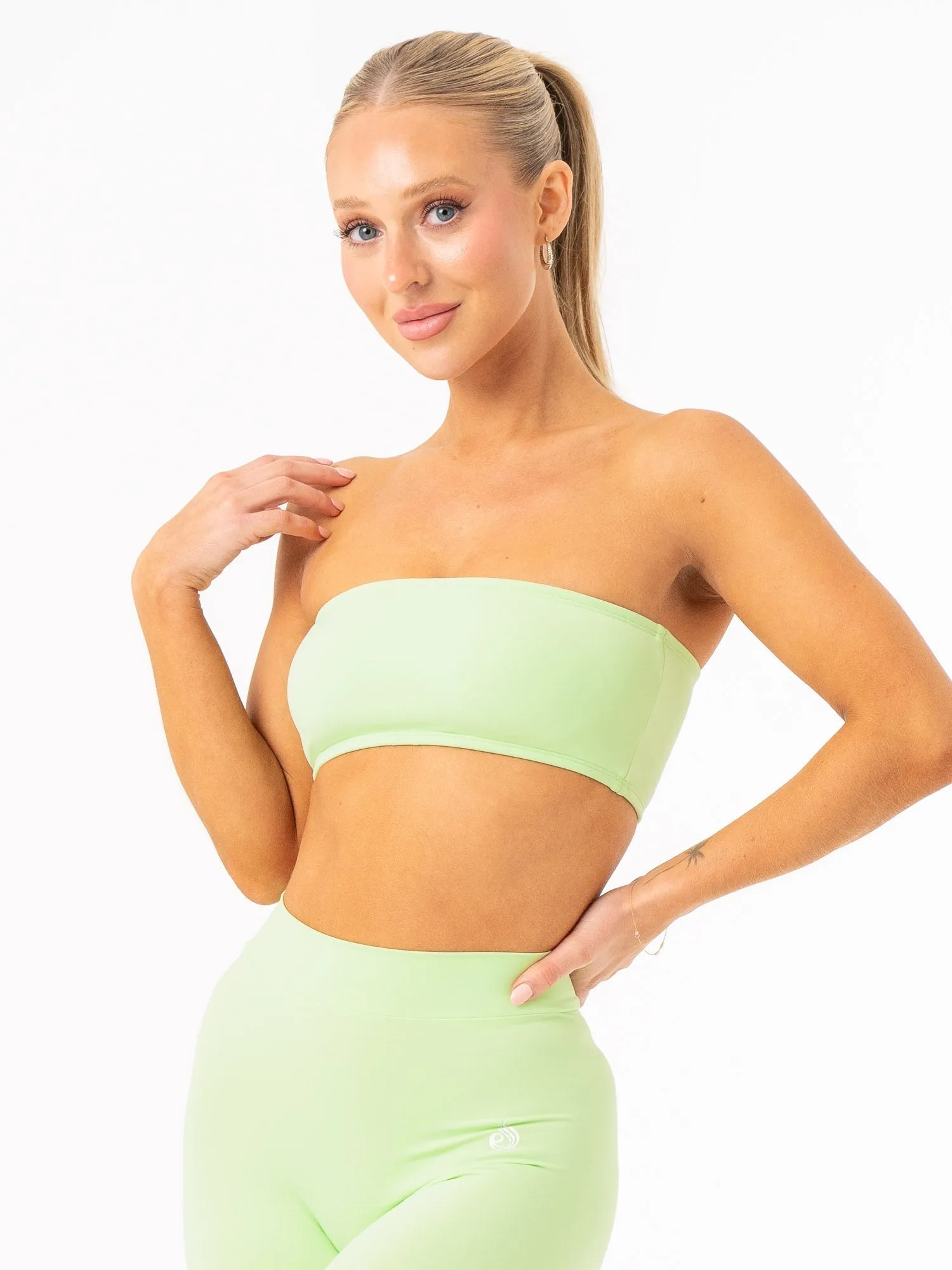 Durable Fit Non-Irritating Fabric NKD Bandeau - Lime