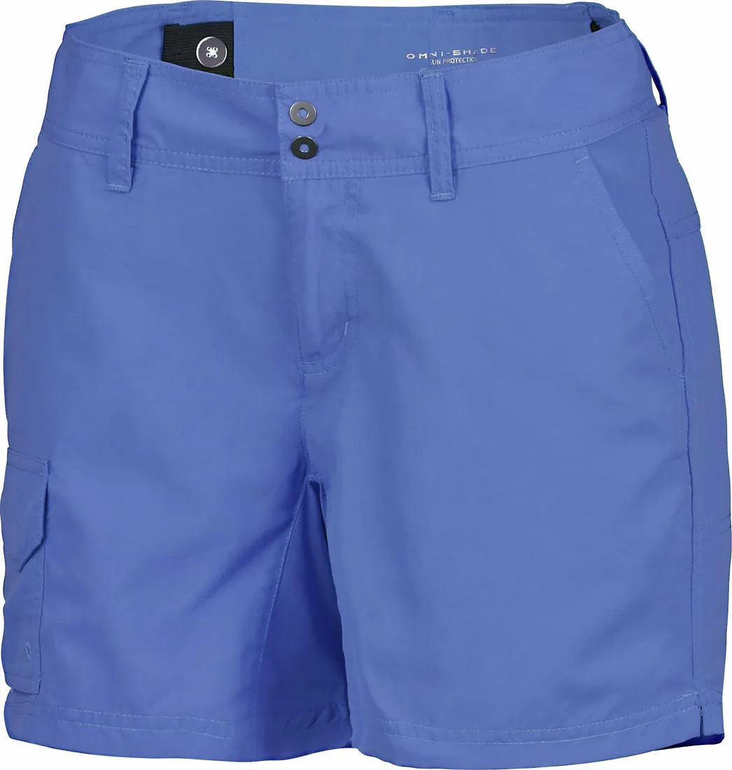 Columbia Women Blue Silver Ridge Short (Sun Protection) Stretch waistband Compression Fit
