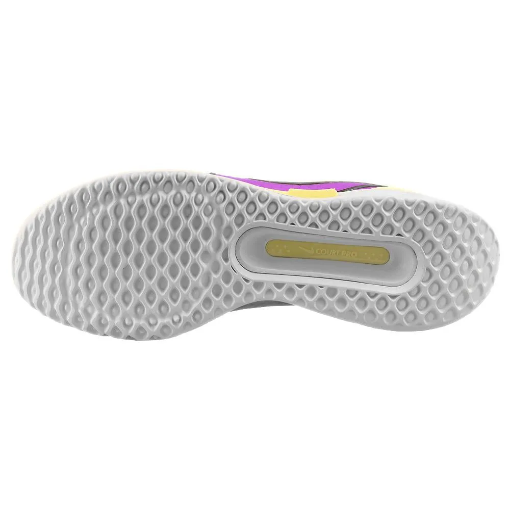 Reflective details Cushioned Arch Support Nike Women's Court Zoom Pro - White/Fuchsia Dream