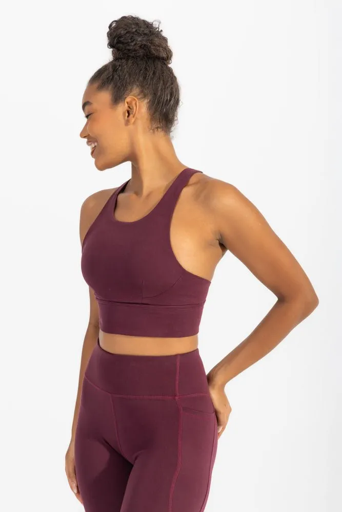 All day Fit Sports Bra Fig Soft Modal Non-Slip Grip