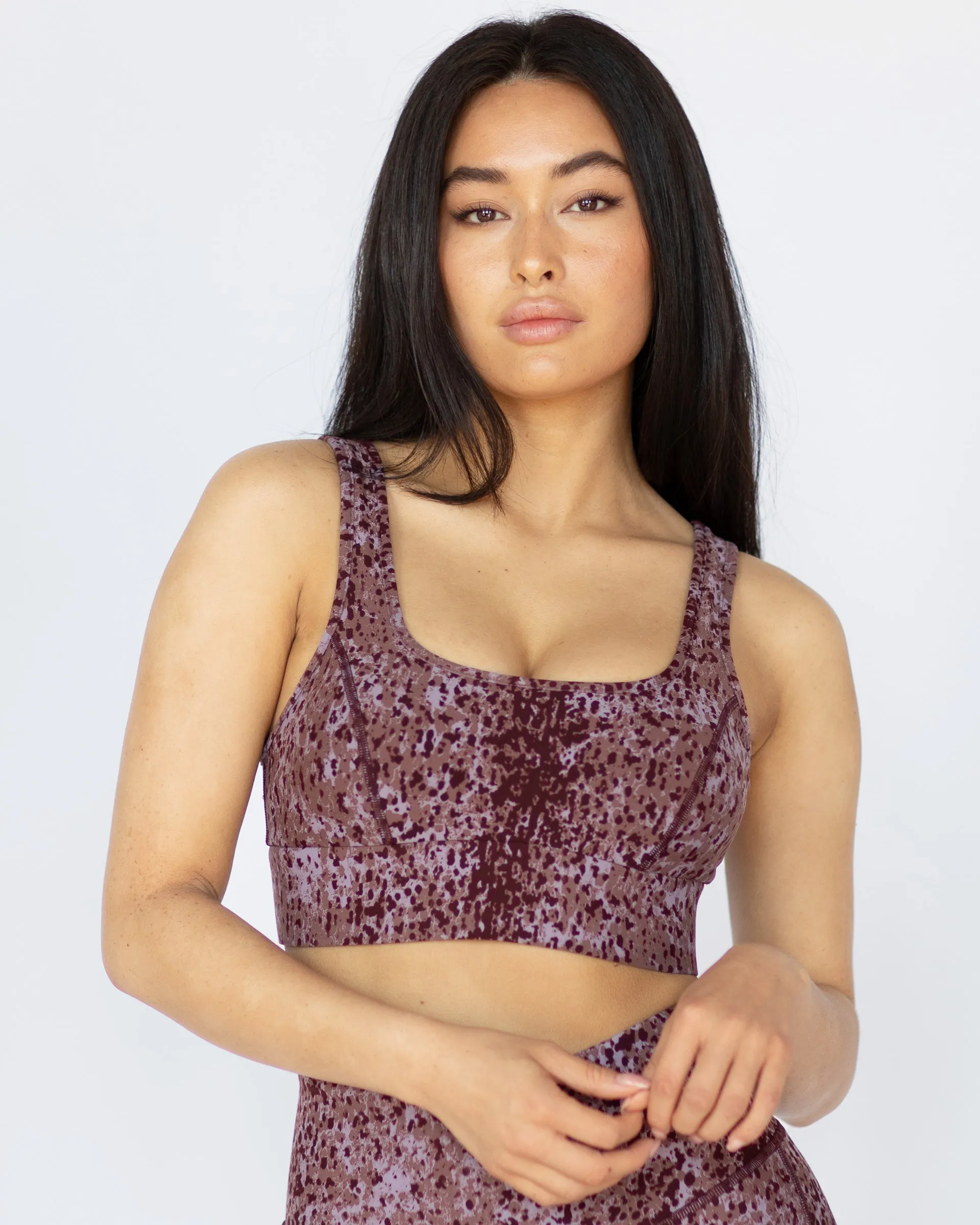 Basal Plantae Print Longline Bra High-quality