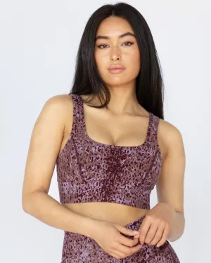 Basal Plantae Print Longline Bra Breathable Band Animal Print