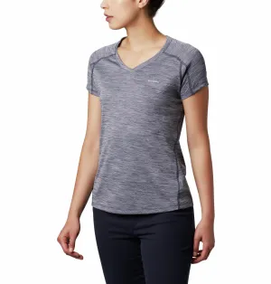 Columbia Women Blue Zero Rules Short Sleeve Shirt (Sun Protection) Casual Comfort Layer