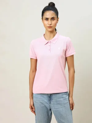 Women Solid Slim Fit Polo T-shirt with MATPIQ Friction Free Inner Lining Smooth Neckline