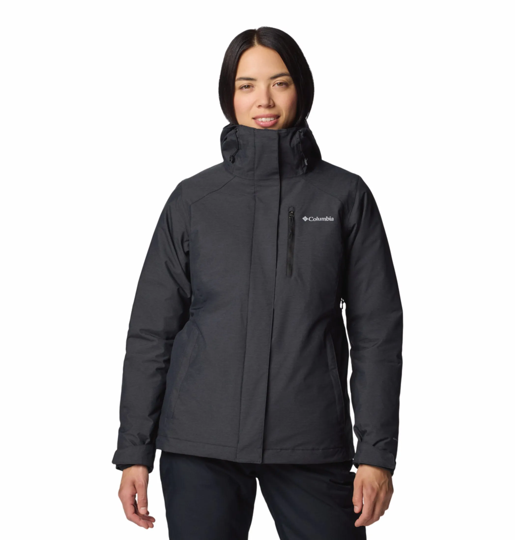 Columbia Women Black OmniHeat Reflective Whirlibird V Interchangeable Jacket Water resistant coating Sport Function