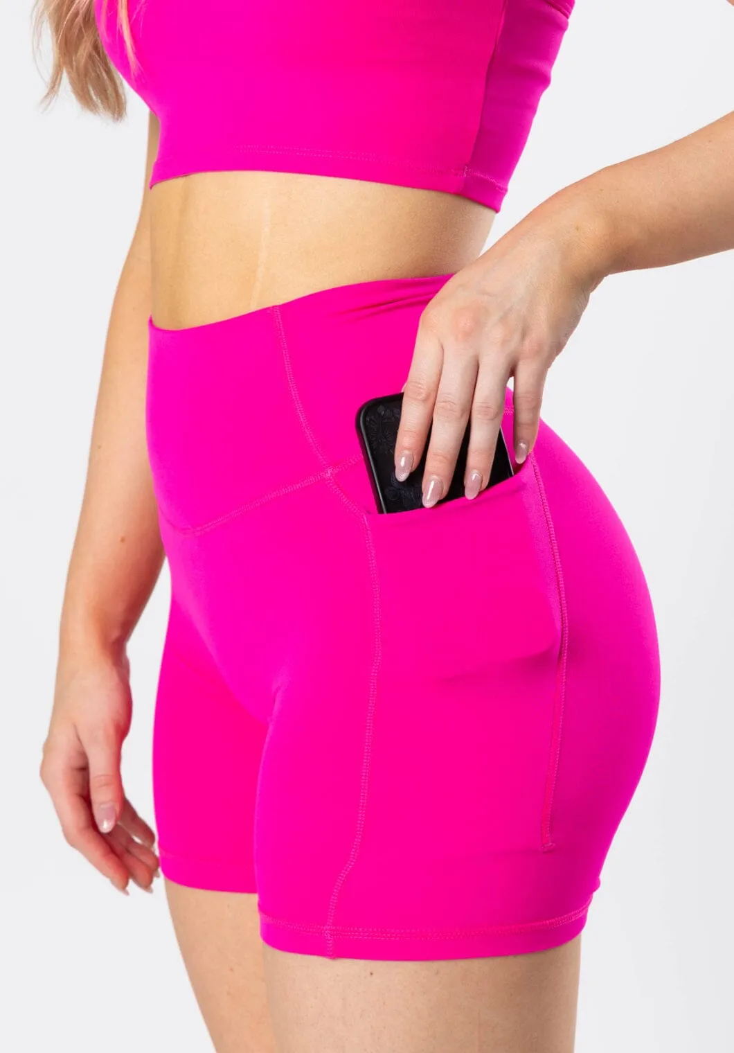 RecStretch Empower Sculptseam?  Plus Pocket Short Crush Durable Hem Finishing Streetwear