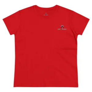 Retro Style Elegant Women's Midweight Cotton Tee