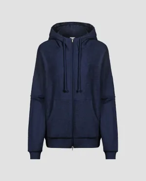 Hooded Cardigan Rebeca Series Blue button detail product cycling suitable endurance