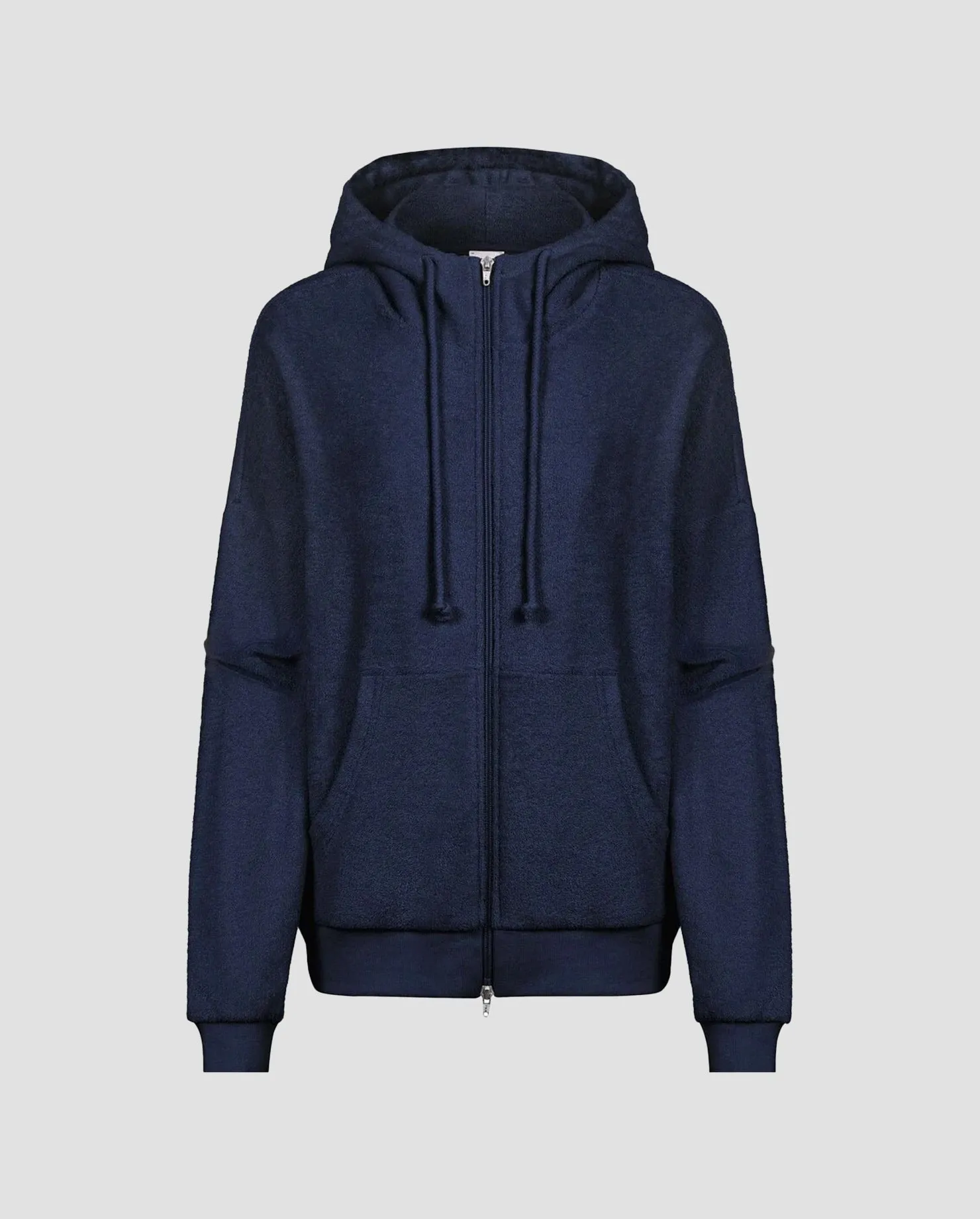 Hooded Cardigan Rebeca Series Blue button detail product cycling suitable endurance