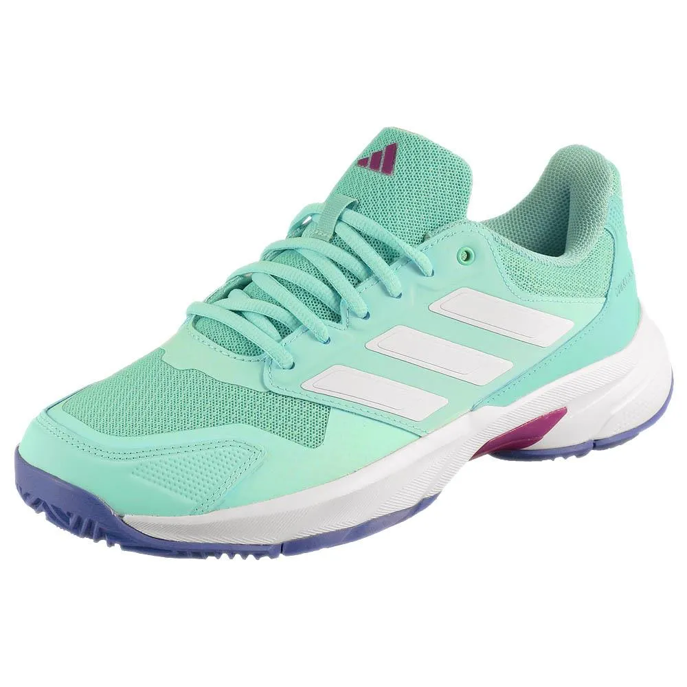 adidas Women's CourtJam Control 3 - Semi Flash Aqua/White Athletic Appeal