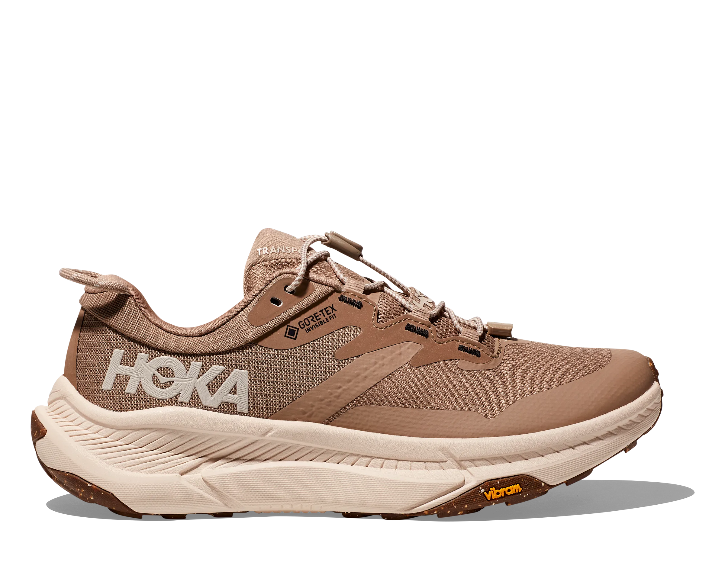 HOKA TRANSPORT GTX WOMEN'S running in a historic bridge area shoes