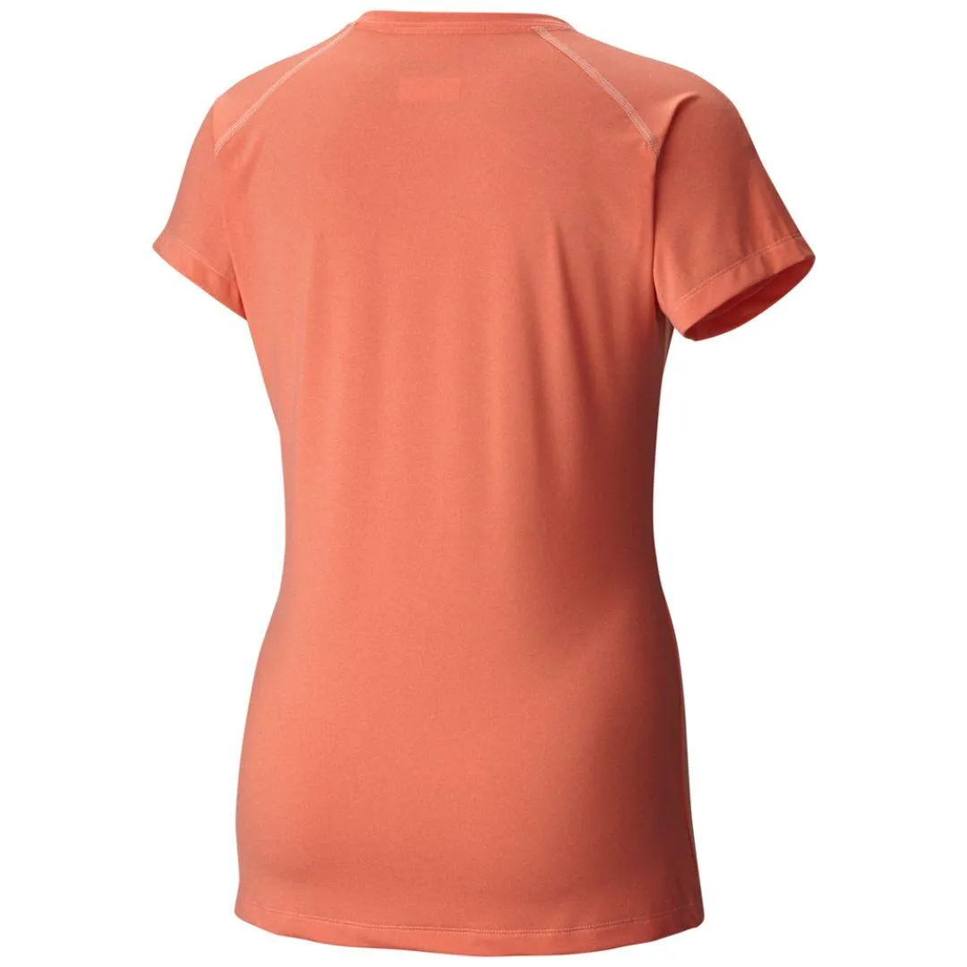 Fresh Outfit Style Informal charm Columbia Women Peach Tuk Mountain Womens Short Sleeve Shirt (Sun Protection)