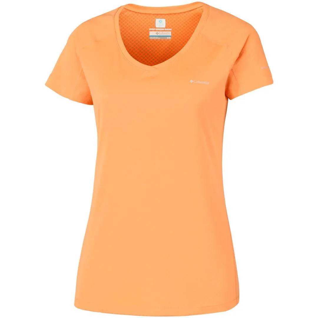 Minimalist fashion Columbia Women Orange Zero Rules Short Sleeve Shirt (Sun Protection)