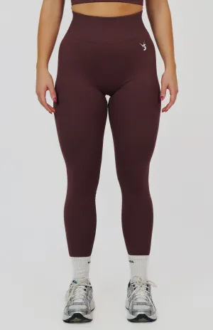 Cross Waist Design Form Seamless Scrunch Leggings - Plum Purple