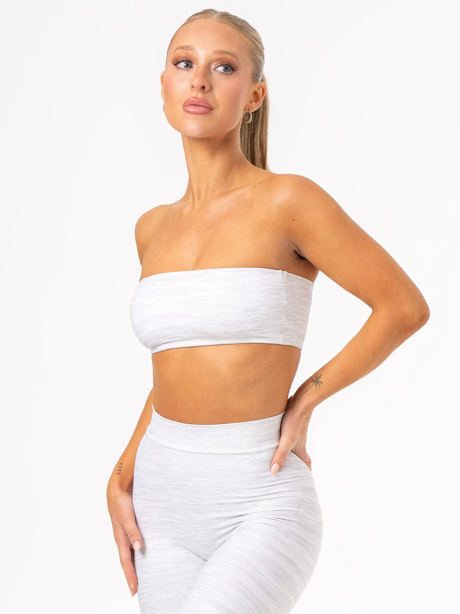 Soft Jersey Seamless Shape NKD Bandeau - Grey Marl