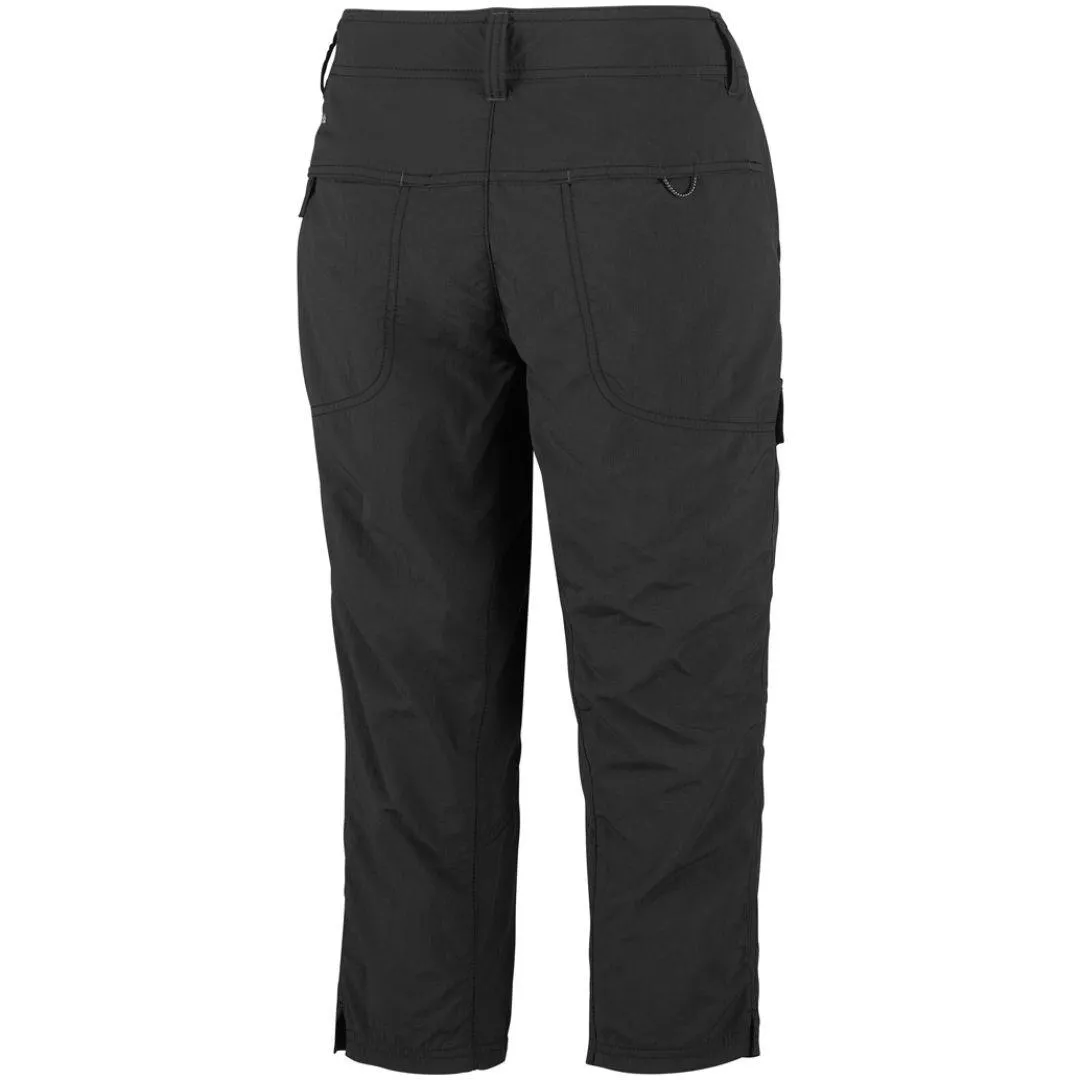 Columbia Women Black Silver Ridge Capri (Sun Protection) fade resistant color camping clothes