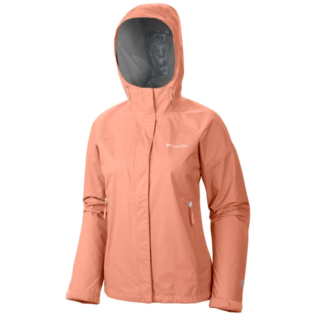 Columbia Women White Sleeker Jacket Waterproof No Bulk