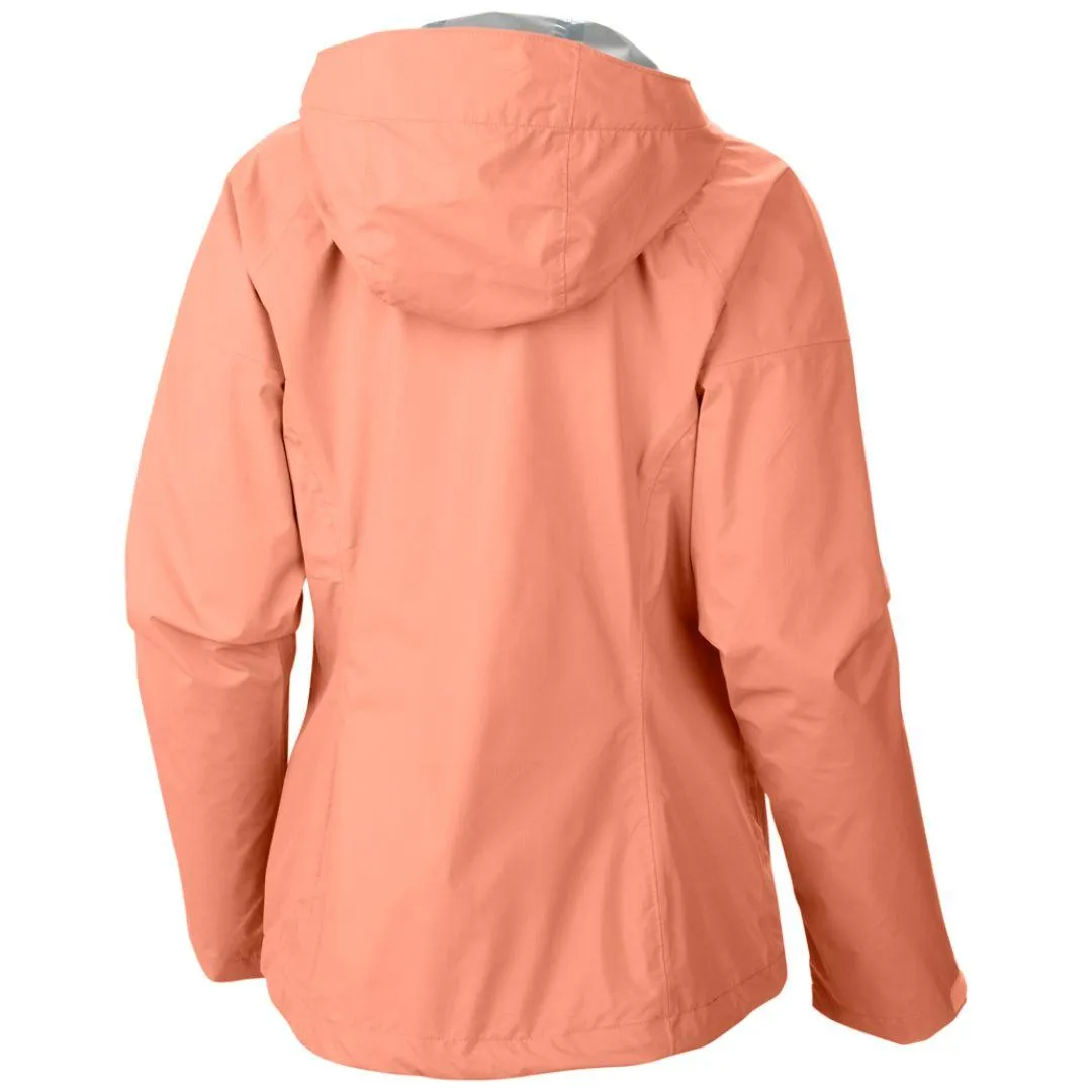 Columbia Women White Sleeker Jacket Waterproof Feel Noise Free Material