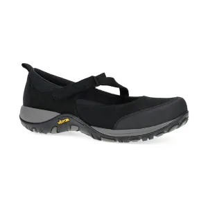 Women's Primrose Black Burnished Suede Linen Air Durable Build Minimalist Fans