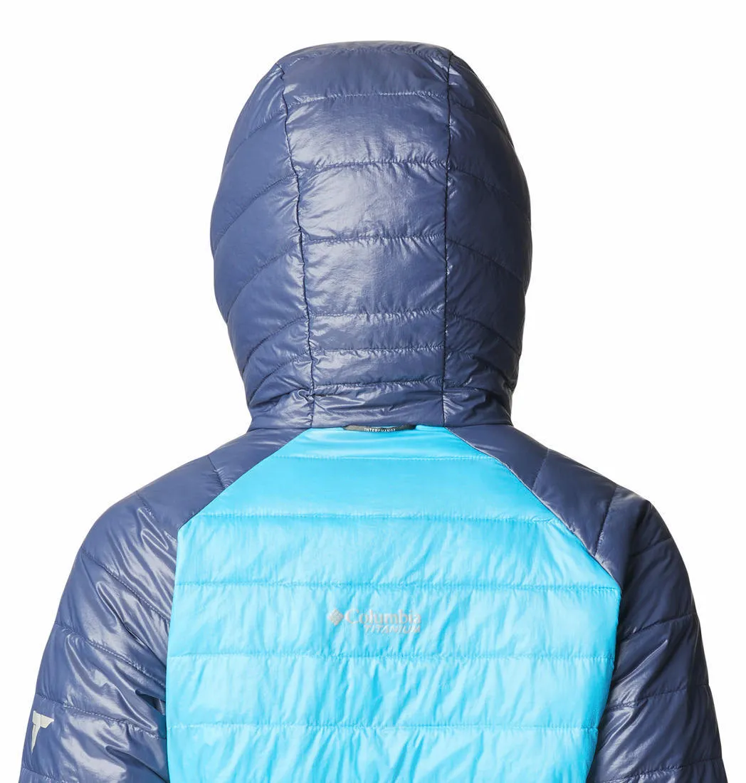 Columbia Women Blue Platinum Peak Hooded Jacket mass - produced HighNeck