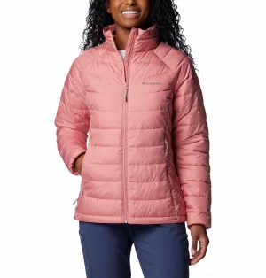 Columbia Women Pink Powder Lite II Full Zip Jacket Detect Foldable Collar Design
