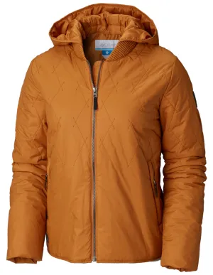 Columbia Women Yellow Castle Crest Jacket Brown Belted
