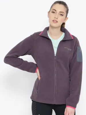 Columbia Women Blue Titan Pass 2.0 Fleece Jacket Water-Resistant Protection