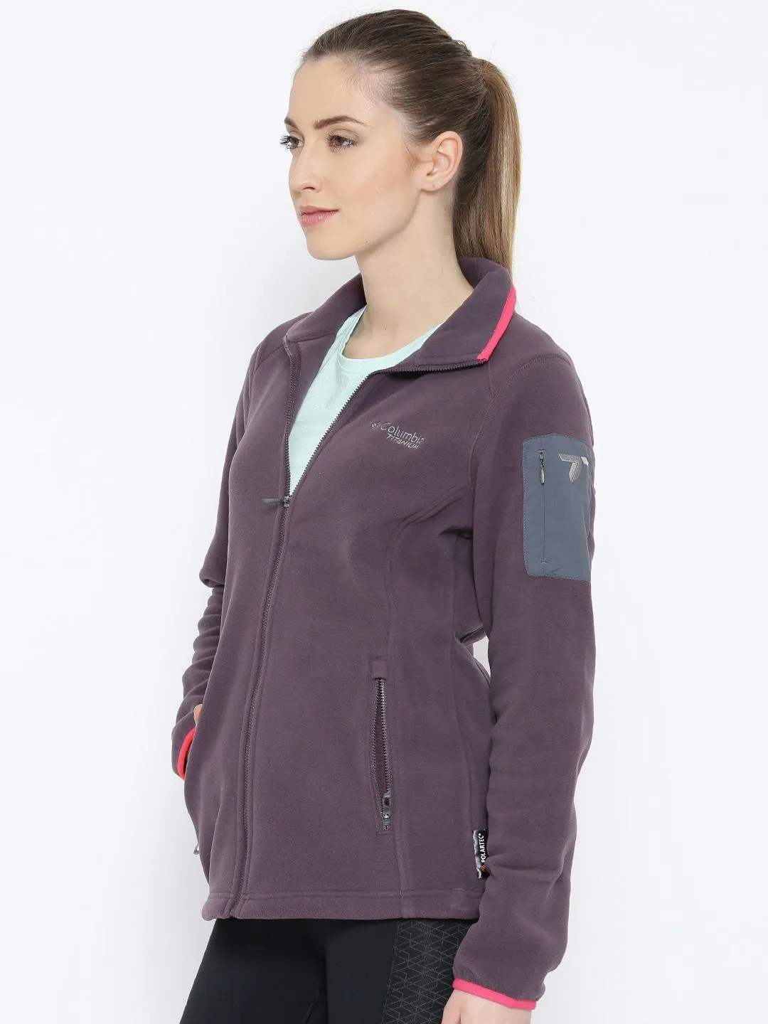 Columbia Women Blue Titan Pass 2.0 Fleece Jacket Ornamental