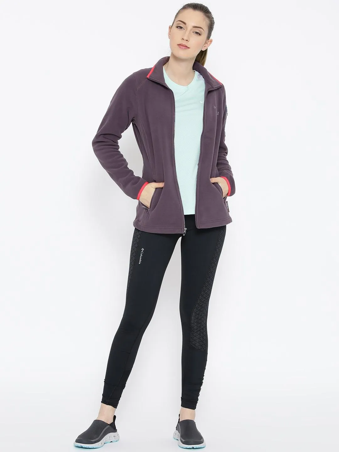 Multi Season Flexible Layering Columbia Women Blue Titan Pass 2.0 Fleece Jacket