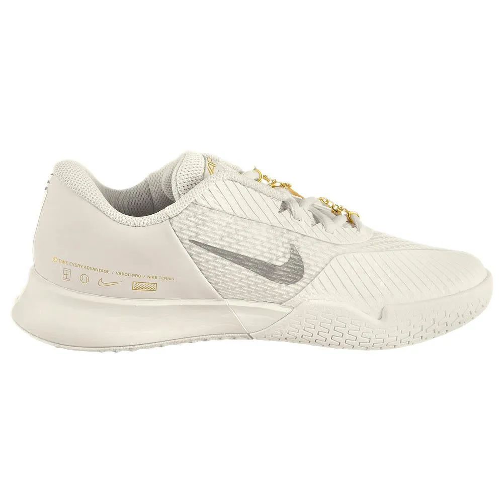 Nike Women's Air Zoom Vapor Pro 2 - Premium - Pale Ivory/Metallic Silver Blown Rubber Sole