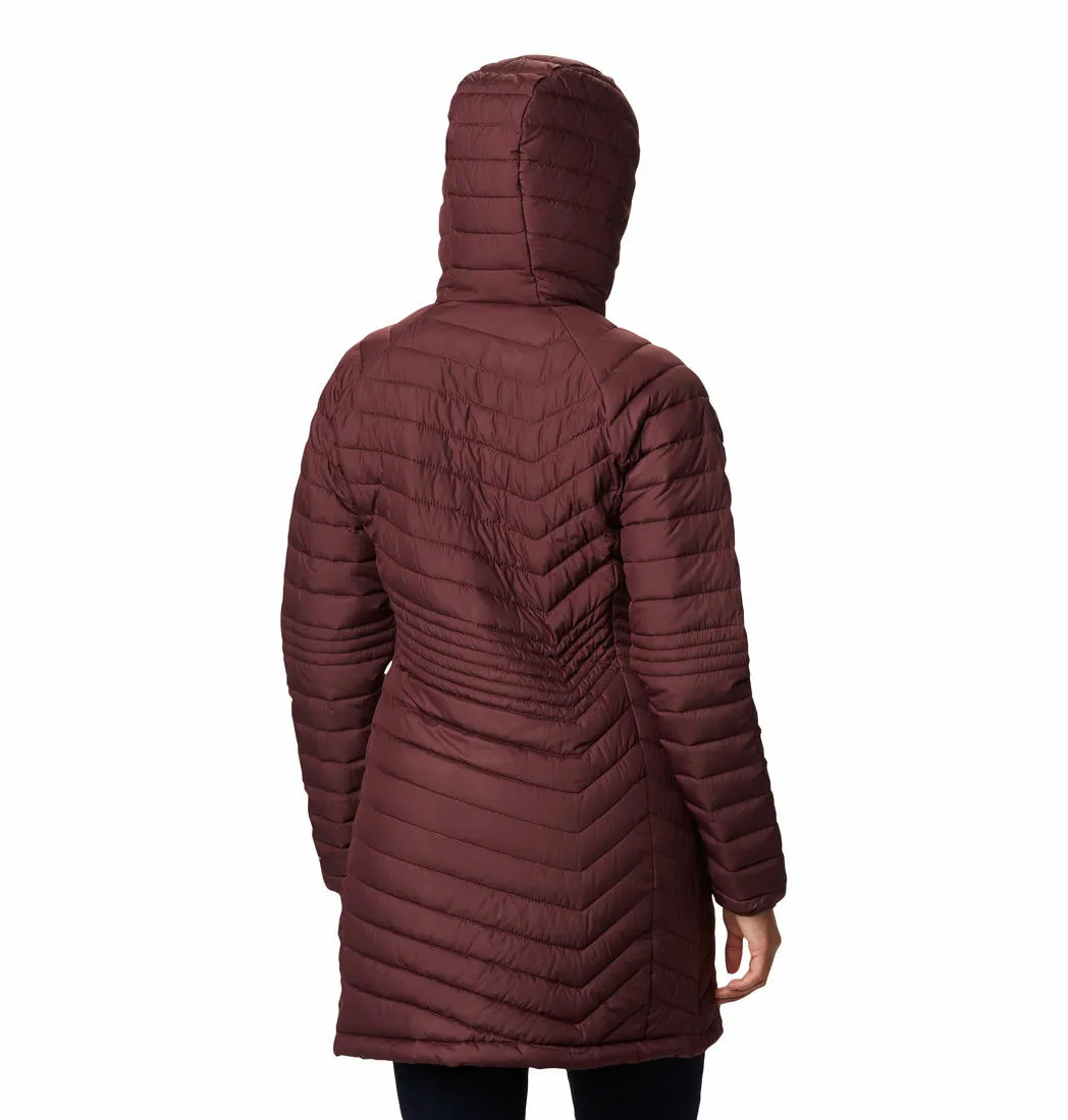 Columbia Women Maroon Powder Lite Mid Jacket Stretch Comfort