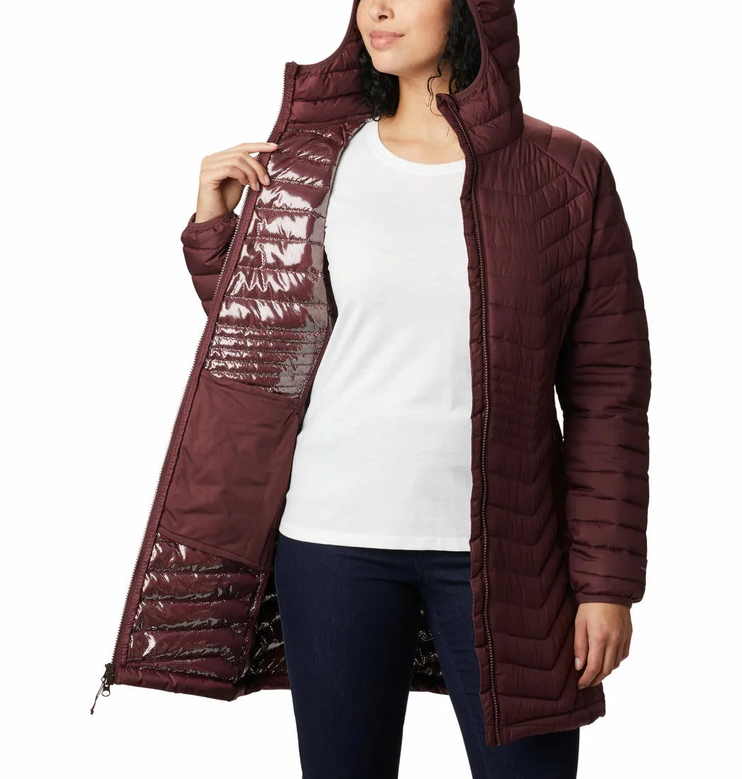 Columbia Women Maroon Powder Lite Mid Jacket Defend