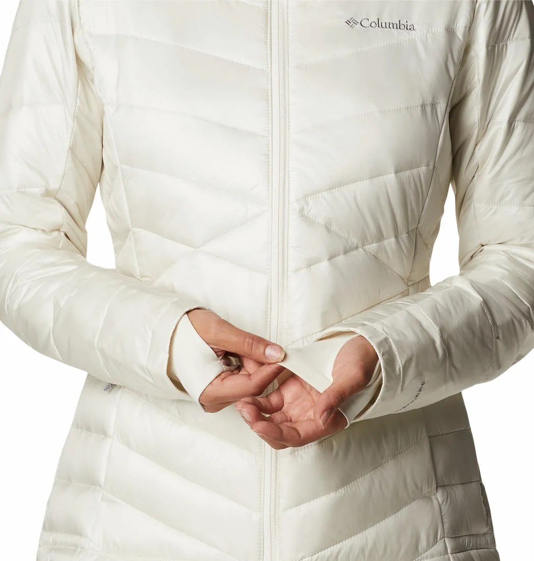 Columbia Women White Joy Peak Hooded Jacket Layer Focused