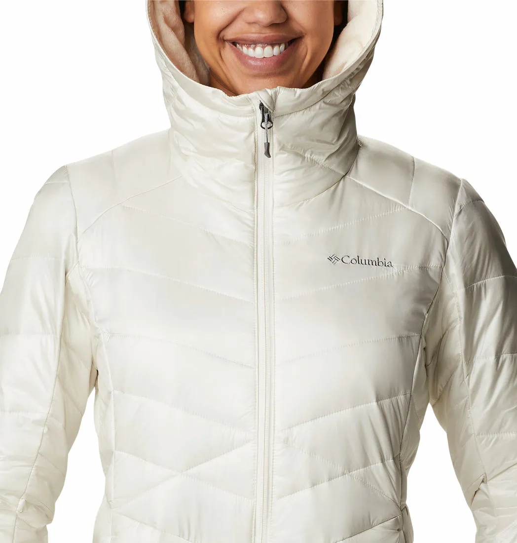 Columbia Women White Joy Peak Hooded Jacket Box Rugged Comfort