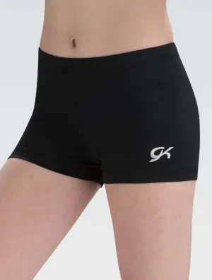 Quick Fit Design Black Nylon/Spandex Mini Workout Shorts
